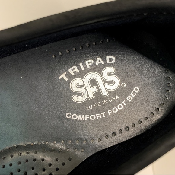 SAS Women’s Black Suede Metro Shoes in Charcoal Nubuck Size 9.5 - Picture 9 of 11